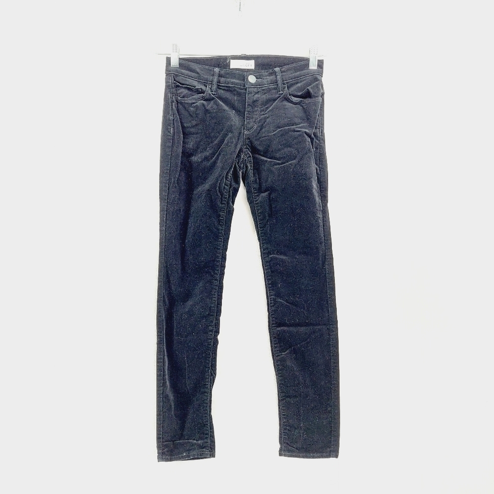 Ann Taylor Loft Black Modern Skinny Corduroy Velvet Casual Pants P6729